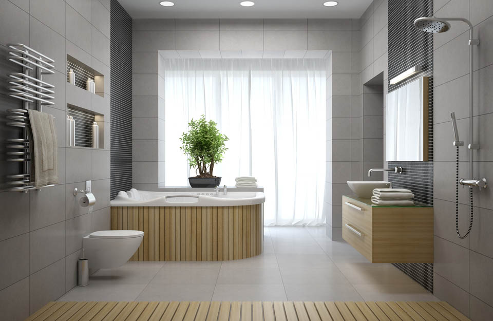 Дизайн интерьера ванной в одноэтажного дома