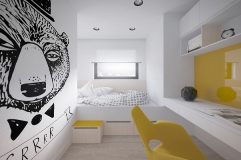 Дизайн квартиры 50 кв м - детская для подростка - фото 1