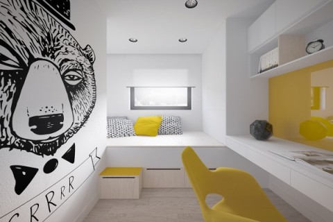 Дизайн квартиры 50 кв м - детская для подростка - фото 2