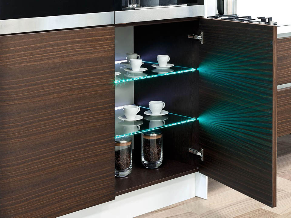 Подсветка кухонного шкафа в дизайне интерьера