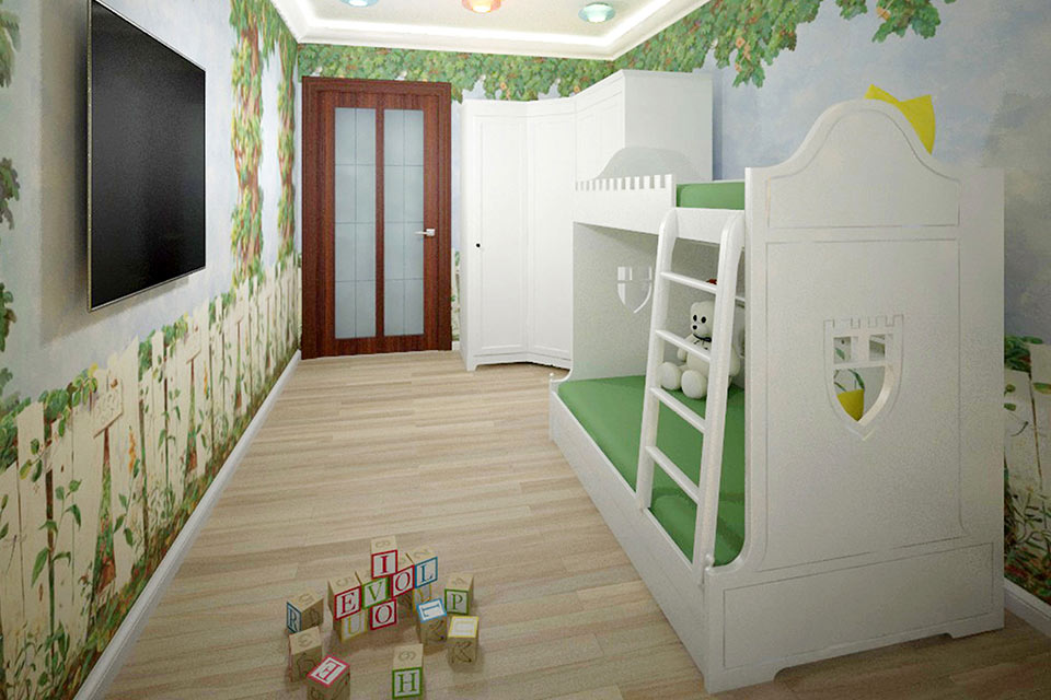Дизайн интерьера детской комнаты для двоих детей - фото 4