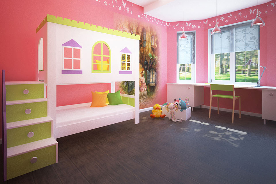 Дизайн интерьера детской комнаты для двоих детей - фото 5