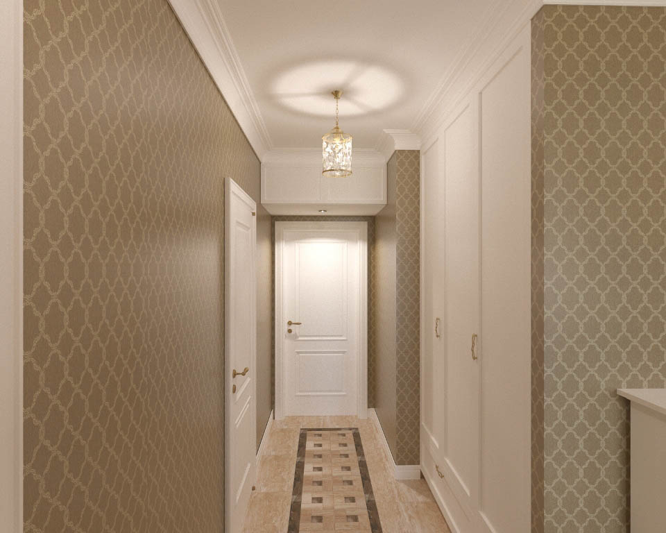 Дизайн интерьера коридора в кслассическом стиле - фото 2