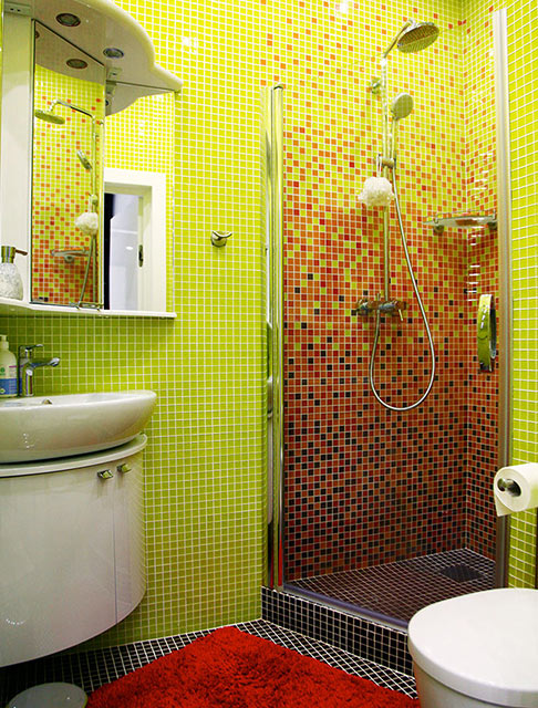Трехкомнатная квартира для молодой семьи в стиле Лофт - гостевая ванная