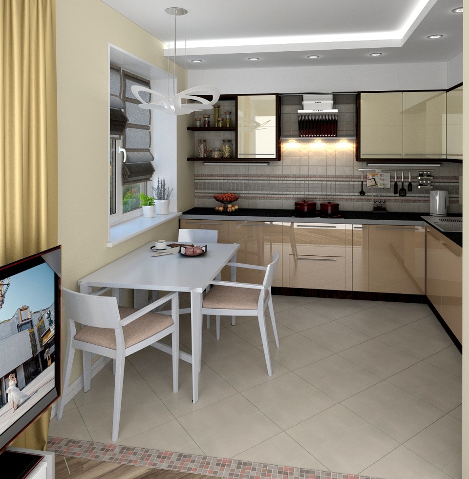 кухня совмещенная с гостиной, современный стиль, дизайн интерьера в современном стиле